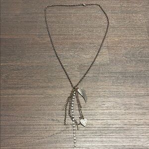 Bronze necklace with sparkly tassel